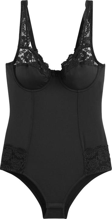 Image du produit La Redoute Collections Body en microfibre avec détails en dentelle (80 D)