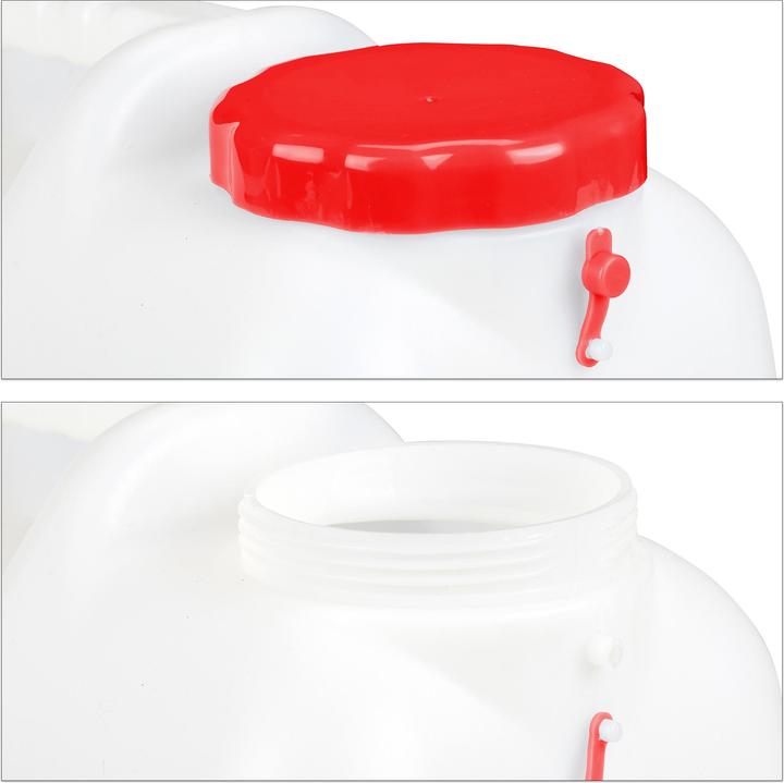 Image du produit Relaxdays Bidon d'eau avec robinet, transparent et rouge