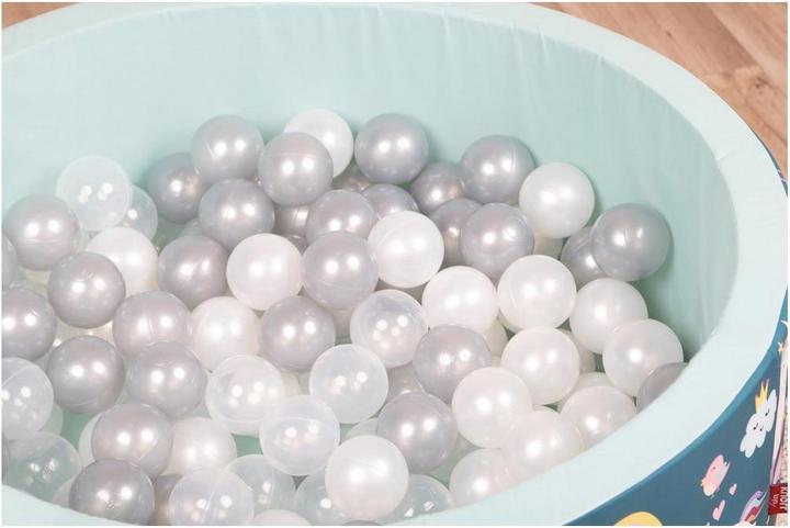 Produktbild Knorrtoys Bällebad soft - "Unicorn petrol" - 150 balls grey/white/transparent (7 cm)