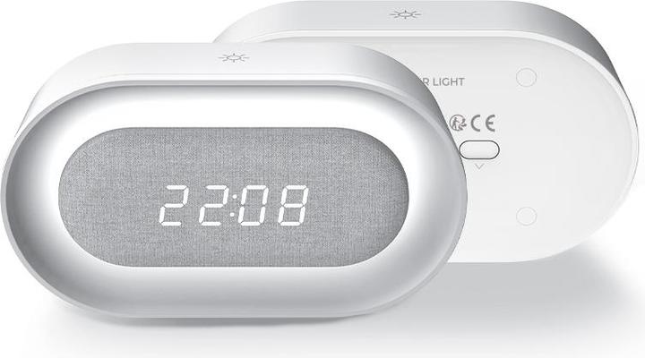 Actual product image Forever Light Alarm Clock with LED Night Light PURE FNL-07 AKSEL white long