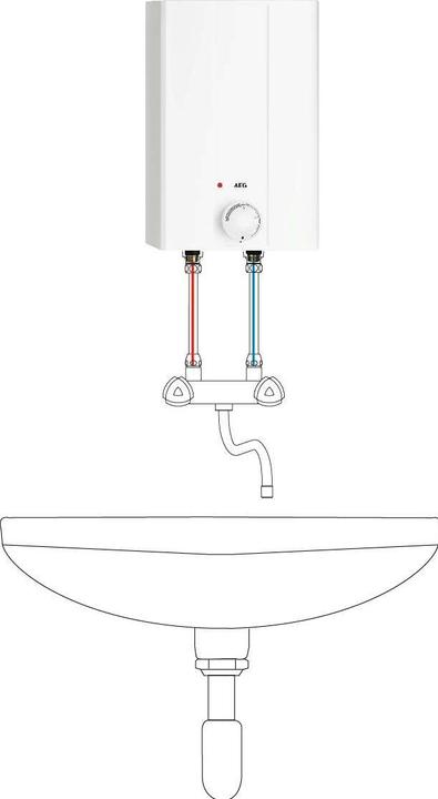Immagine prodotto AEG Haustechnik Hoz 5 Basic bombola non pressurizzata, caldaia da banco da 5 litri a bassa pressione, con spina, 2