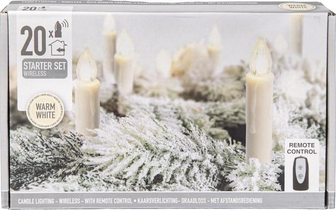 Actual product image Fs-Star 20 Stück LED Christbaumkerzen ohne Kabel Batteriebetrieben (20 x)