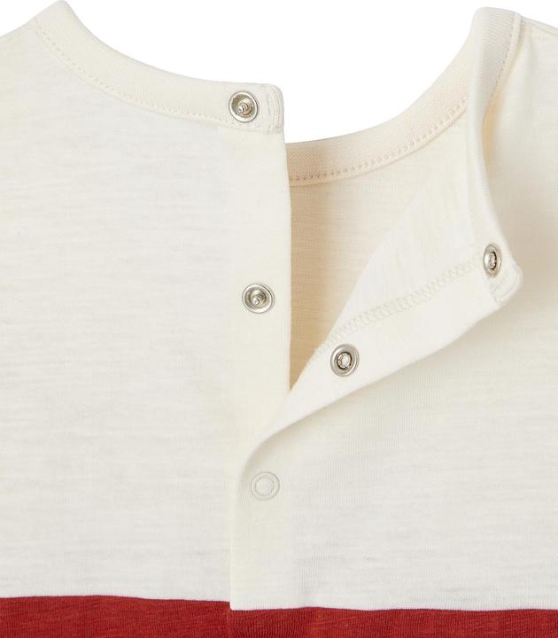 Produktbild Vertbaudet Baby Shirt Colorblock mit Message, Bio-Baumwolle (68)