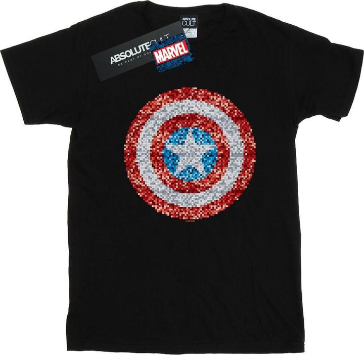 Image du produit - T-shirt CAPTAIN AMERICA PIXELATED SHIELD - Homme (XXL)