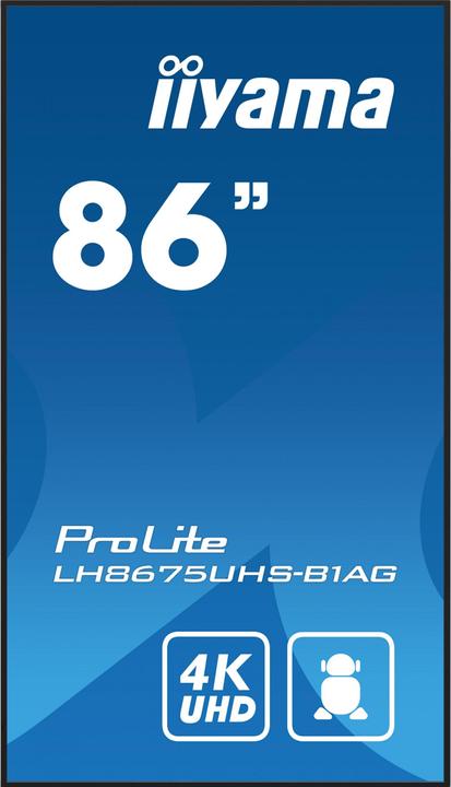 Produktbild iiyama 217,4cm(85,6") LH8675UHS-B1AG 16:9 3xHDMI+2xUSB IPS retail (Speditionsversand) (3840 x 2160 Pixel, 85.60")