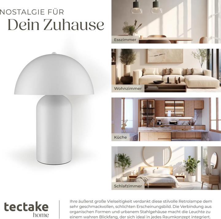 Produktbild tectake Kleine Retro-Tischlampe Kade, dimmbar, 40W