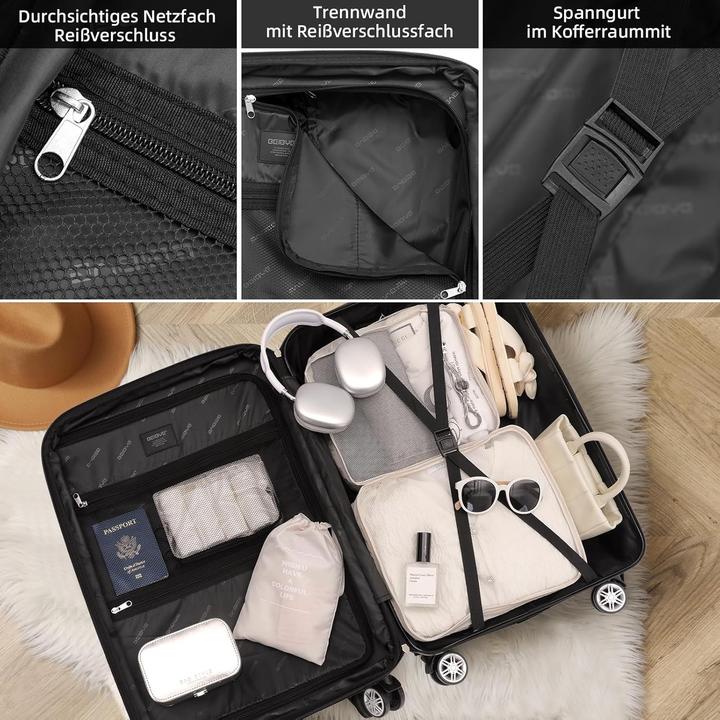 Actual product image Beibye 3-teiliges Trolley-Reisekofferset (115 l, Hand luggage (up to 50 litres), M (50 - 90l), L (90 - 115l))