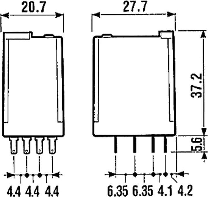 Nutritional values and ingredients Finder 55.34.9.024.5040 Plug-in relay 24 V/DC 7 A 4 changeover contacts 1 pc.