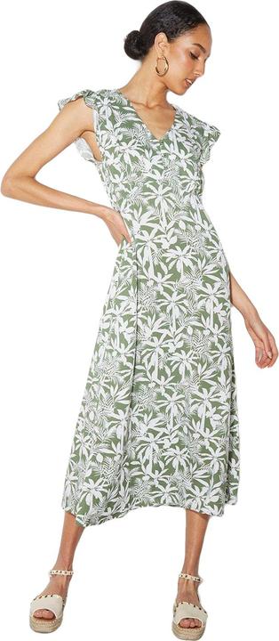 Immagine prodotto Dorothy Perkins Safari Vestito Midi Piccola Dettaglio a Bottone Volant Donna (32 D)