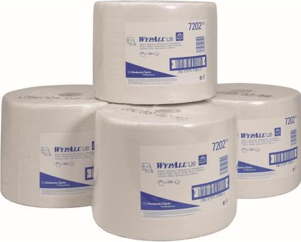 Actual product image Wypall Wipe L-10 EXTRA + large roll, made of Airflex material, 1000 cloths, 1-ply (1 x)