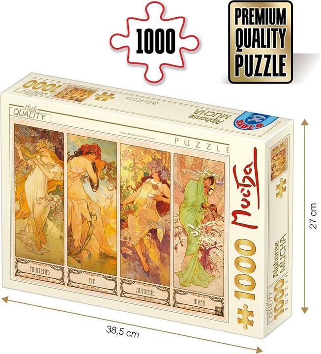 Image du produit D-Toys Puzzle 1000 pièces - Alphonse Mucha - Seasons (1000 pièces)