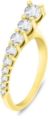 Image du produit Brilio Silver - Elégante bague plaquée or avec zircons RI119Y - Circuit : 58 mm (58)