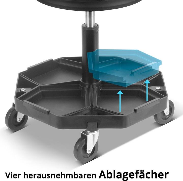 Image du produit Stahlwerk Tabouret d'atelier WRH-57 ST noir avec capacité de charge de 120 kg Siège d'atelier (1 x)