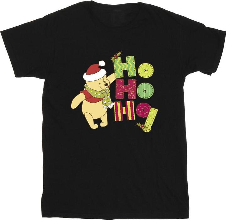 Disney Winnie The Pooh Ho Ho Ho Scarf TShirt (L)
