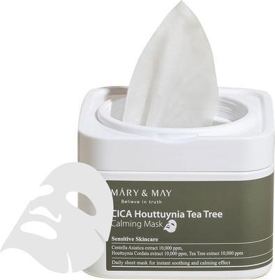 Produktbild Mary&May MARY & MAY Cica Houttuynia Teebaum-Beruhigungsmaske, 30 Blatt