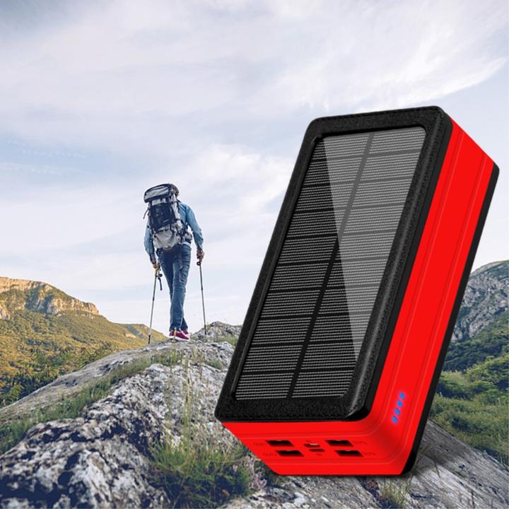 Image du produit Apfelkiste Banque d'énergie solaire extérieure LED 4x USB A (50000 mAh, 185 Wh)