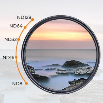 Actual product image K&F Concept Concept Nano X No Fork ND8-128 Magnetic Filter - 82mm (82 mm, Neutral density filter, 82 mm)
