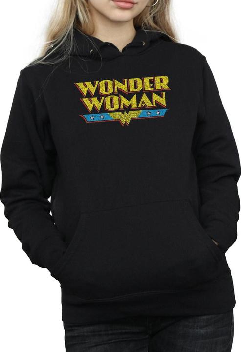Image du produit - Sweat à capuche WONDER WOMAN CRACKLE LOGO - Femme (L)