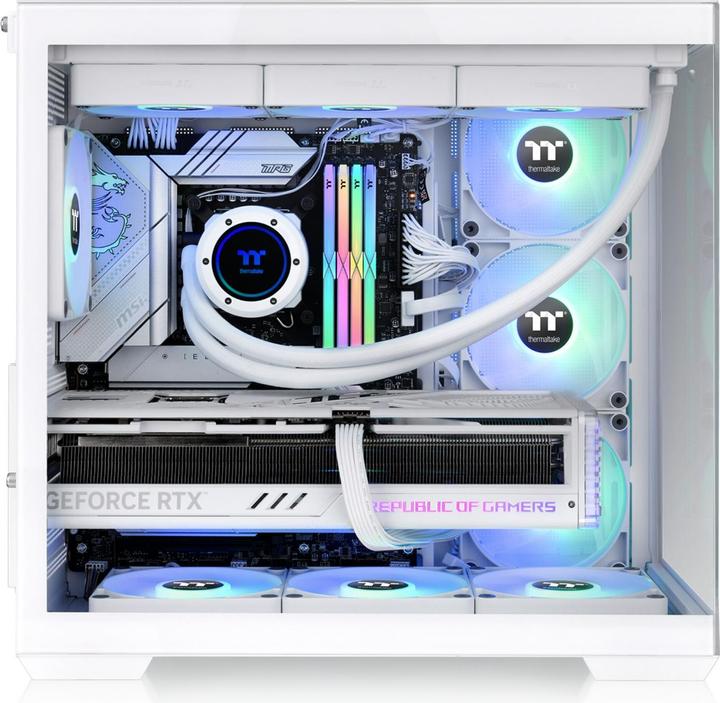 Actual product image Thermaltake View 380 TG ARGB Snow White (Mini-ITX, mATX, ATX)