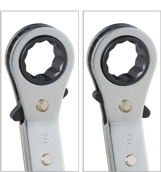Actual product image Relaxdays Ring ratchet wrench set (11 mm, 14 mm, 6 mm, 7 mm, 15 mm, 13 mm, 10 mm, 12 mm, 9 mm, 8 mm)