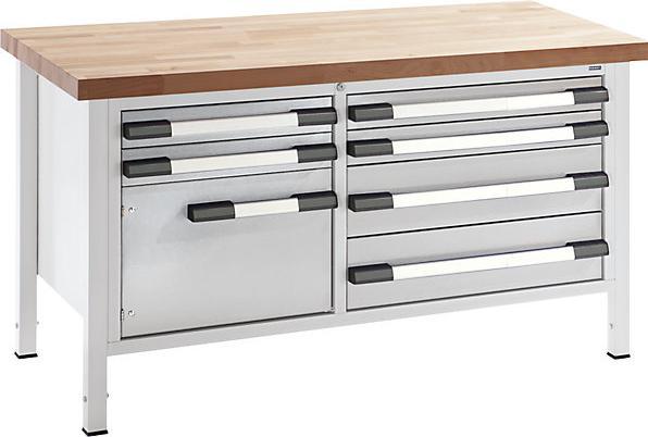 Produktbild eurokraft pro Werkbank, höhenverstellbar (150 cm, 70 cm)