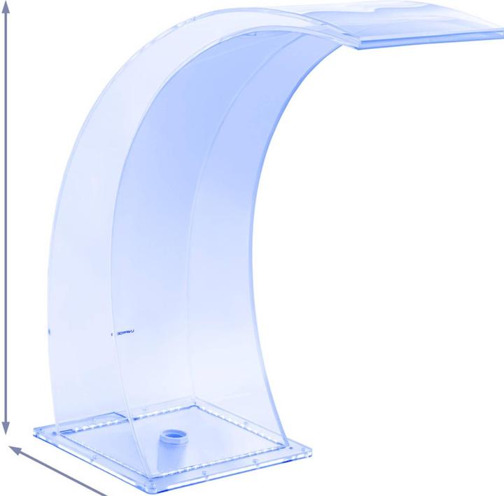 Actual product image Uniprodo Surge shower - ((net length)) cm - LED lighting - Blue / White - ((lip lenght)) mm water outlet