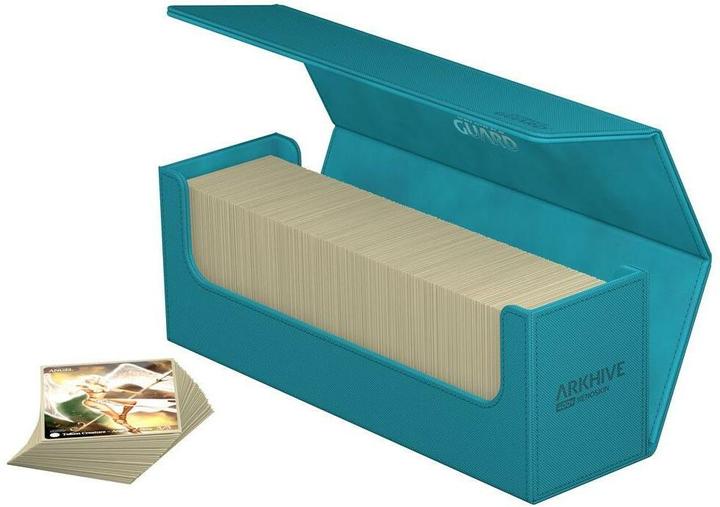 Actual product image Ultimate Guard Card Box XenoSkin Arkhive Monocolor 400+ Petrol Blue