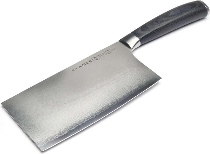 KLAMER Damast Hackmesser 16cm Chinesisches Kochmesser, Küchenbeil (16 cm)