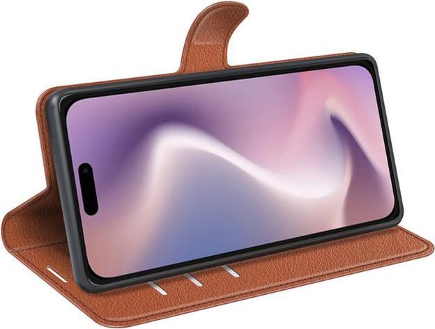 Actual product image MU Classic Litchi Leather Bookcover Series (Apple iPhone 16 Pro)