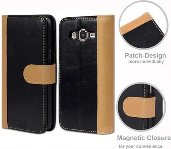 Produktbild Cadorabo Book zweifarbige Streifen Cover (Samsung Galaxy J5 (2015))