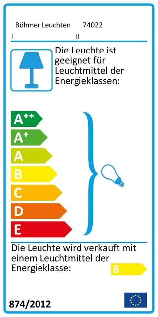 Energie-Label Böhmer LED-Licht/Energie-Poller 74022 (G9, IP54)