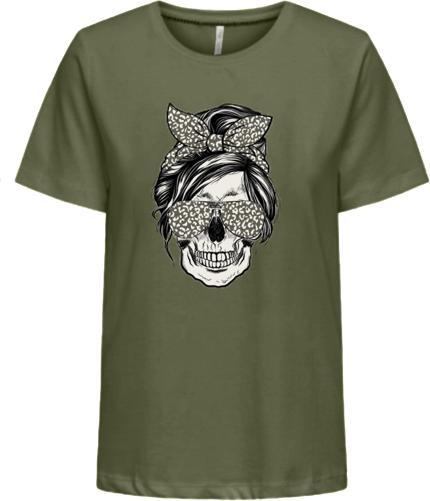 Only Onlstella Life S/S Skull Top Cs Jrs (S)