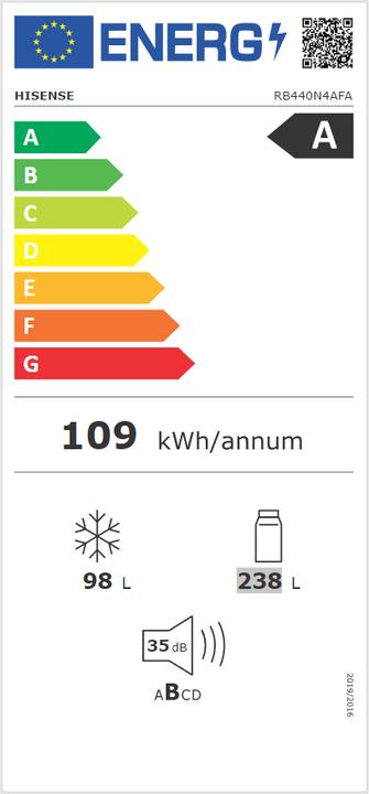 Energy Label Hisense RB440N4AFA (336 l)