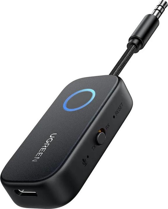 Ugreen Bluetooth 5.3 CM671 receiver/transmitter, mini jack 3.5mm, 300mAh + airplane adapter (Sender & Empfänger)