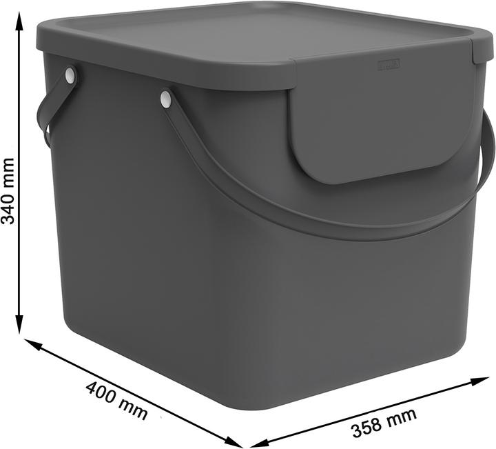 Actual product image Rotho Albula recycling bin 40 l, anthracite (40 l)