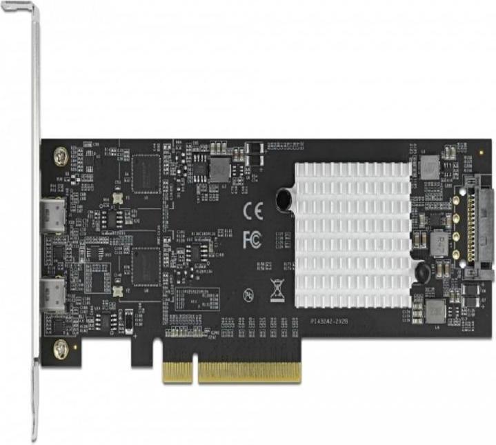 Actual product image Delock PCI Express Card USB 3.2 Gen2x2 - 2x USB-C Dual Channel