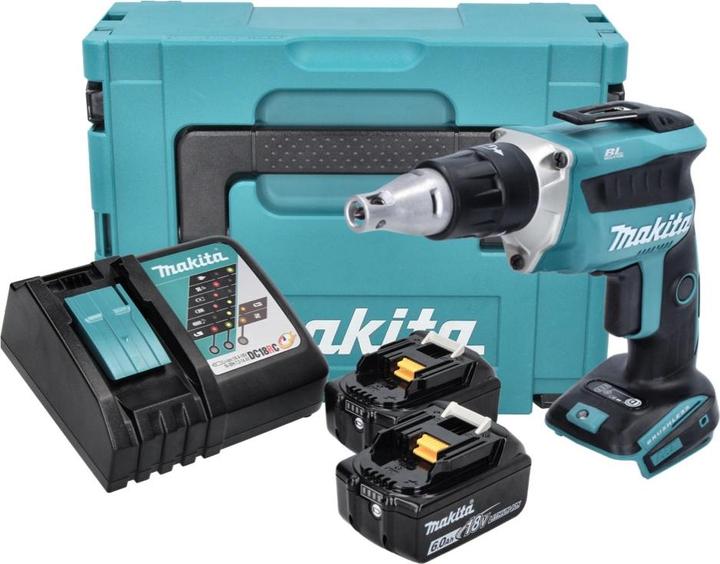 Produktbild Makita DFS 452 RGJ Akku Schnellbauschrauber 18 V Brushless + 2x Akku 6,0 Ah + Ladegerät + Makpac (Akkubetrieb)