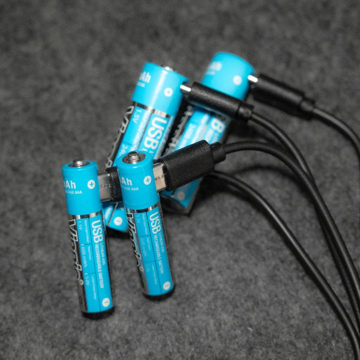 Actual product image Vinnic Rechargeable Battery AA USB-C 1600mAh 4pcs incl. Case&Charging Cable (4 pcs., AA, 1600 mAh)
