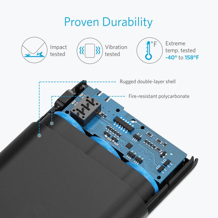 Immagine prodotto Anker Powerbank PowerCore 10000mAh, nero (10000 mAh, 36 Wh)