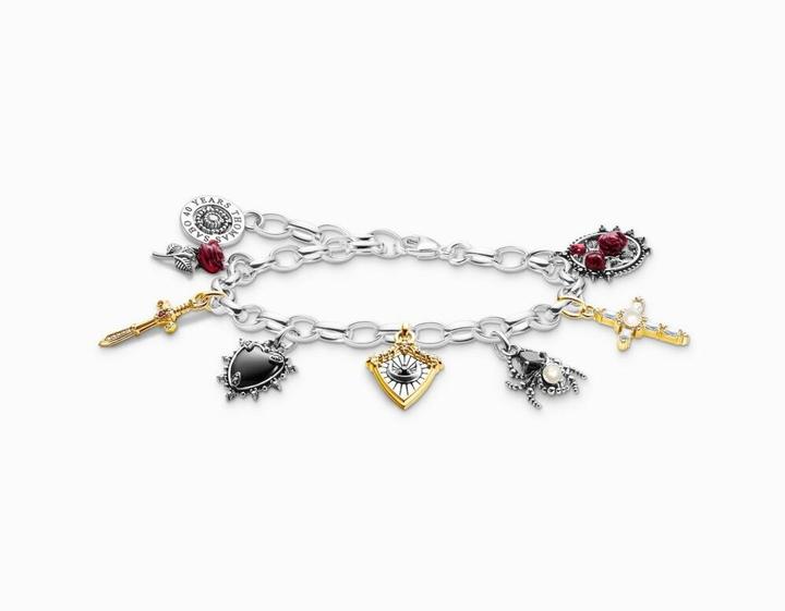 Produktbild Thomas Sabo Armband mit Anhängern True Romance (19 cm, 925er Silber, Gelbgold)