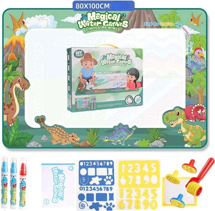 Immagine prodotto Activity Board 100x80CM Tappetino magico da disegno ad acqua per colorare e scarabocchiare con penne magiche