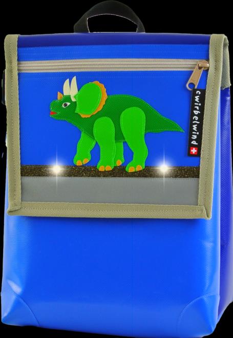Cwirbelwind Kindergartenrucksack Triceratops Glitzer