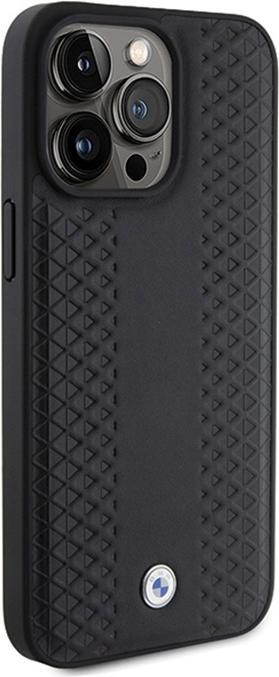 Image du produit BMW BMHCP15X22RFGK iPhone 15 Pro Max 6.7" czarny/black Motif en cuir Diamond (Apple iPhone 15 Pro Max)
