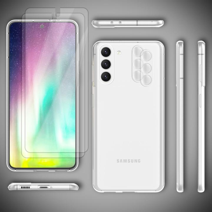 Produktbild Nalia Klare Silikon Hülle mit 2x Display- & Kameraschutz (Samsung Galaxy S23)