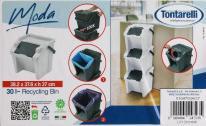Produktbild Tontarelli vertikaler eimer mit griff moda 28l weiss/schwarz (28 l)