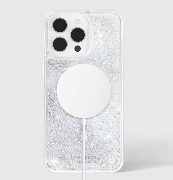 Immagine prodotto Kate Spade Liquid Glitter MagSafe - Custodia iPhone 15 Pro Max (Opale Iridescente) (Apple iPhone 15 Pro Max)