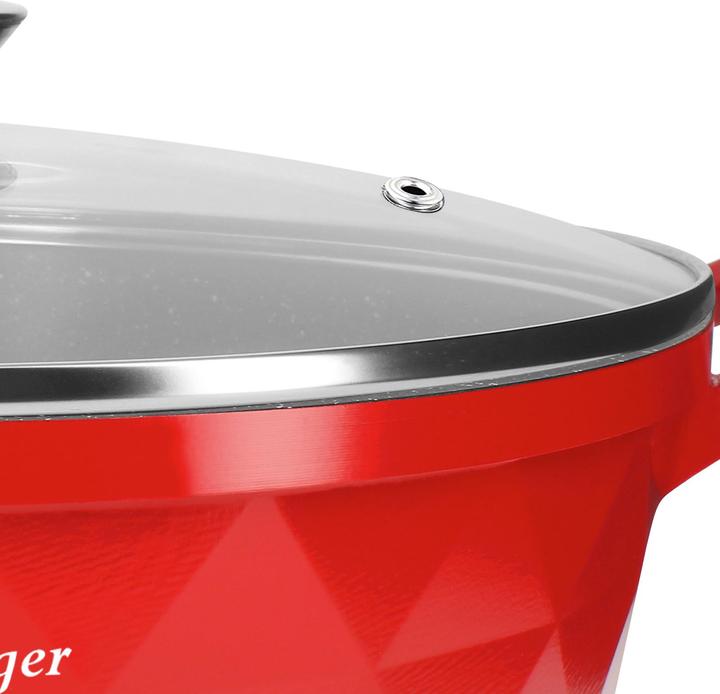 Image du produit JTI Set de casseroles - design rouge - 6 pièces (Casserole, Aluminium)