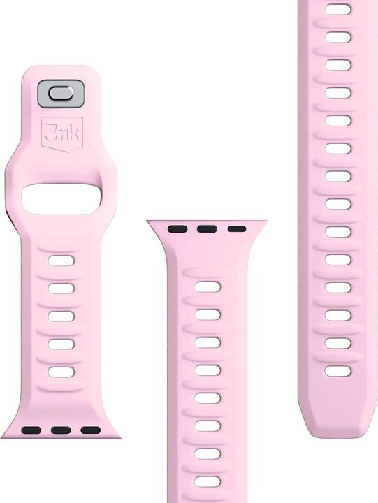 Produktbild 3MK Silicone Watch Strap Powder Pink dla Apple Watch 42/44/45/49 mm