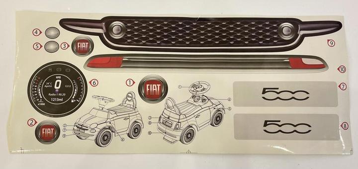 Jamara Dekorbogen Rutscher Fiat 500