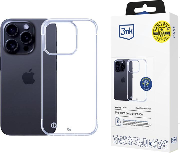 Actual product image 3MK Etui Just20g Clear Case do iPhone 16 Pro (Apple iPhone 16 Pro)